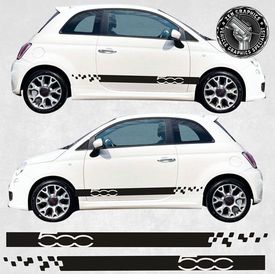 Picture of Fiat  500 Side Stripes & 500 Stickers