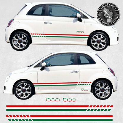 Picture of Fiat 500 Italian side Stripes / Stickers