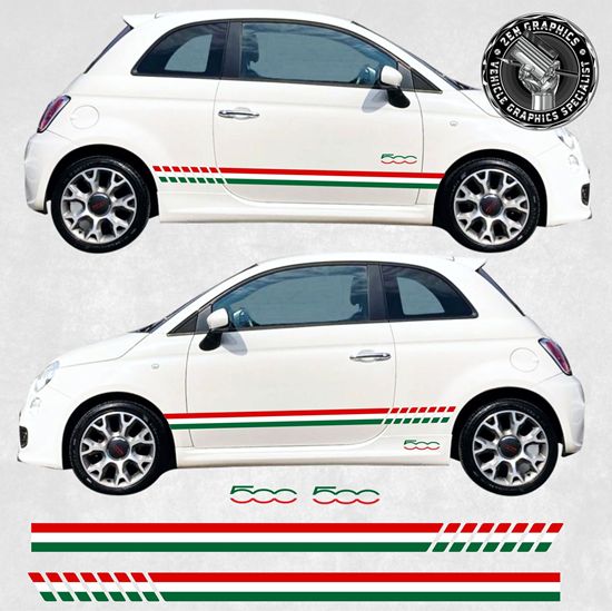 Picture of Fiat 500 Italian side Stripes / Stickers