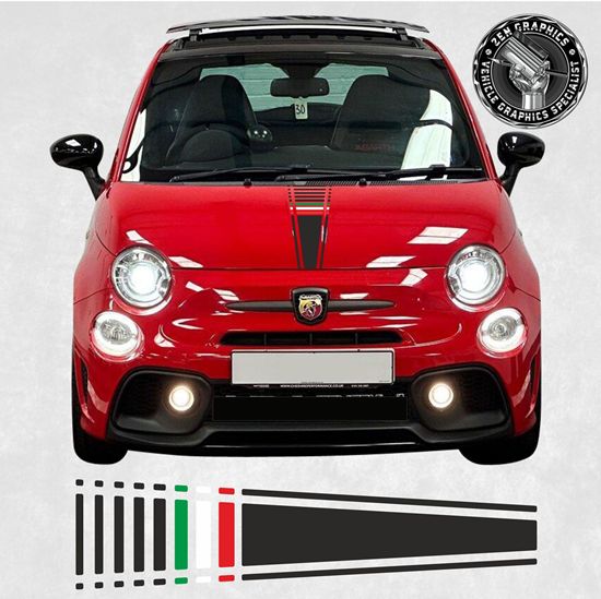 Picture of Fiat  500 / 595  Italia Bonnet Stripe / Sticker