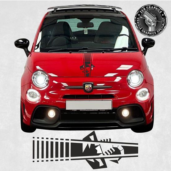 Picture of 500 / 595  Abarth Bonnet Stripe / Sticker