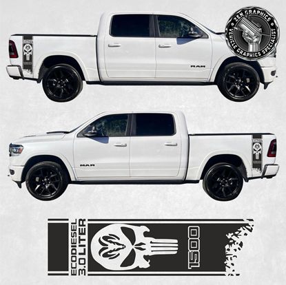 Picture of Dodge Ram Eco Diesel Punisher side Bed Stripes  / Stickers