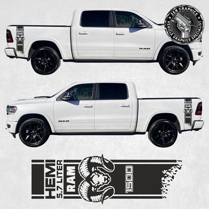 Picture of Dodge Ram 1500 Hemi side Bed Stripes / Stickers