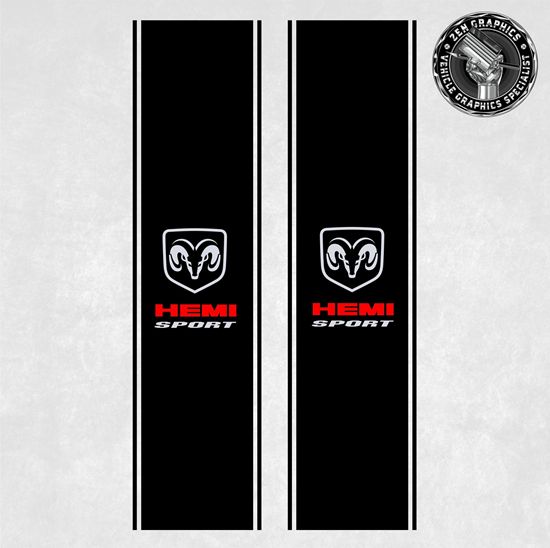 Picture of Dodge Ram Hemi Sport side Bed Stripes / Stickers