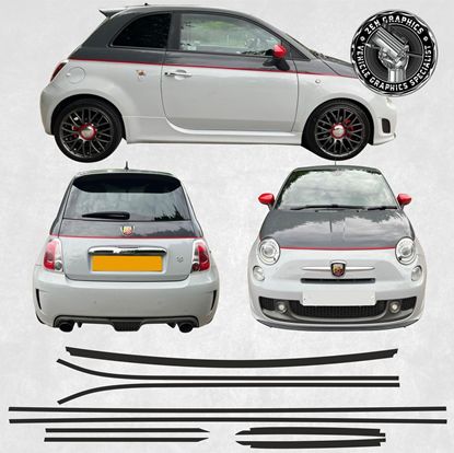 Picture of Fiat 500 / 595 Two Tone Paint Pin Stripes / Stickers FACTORY FIT