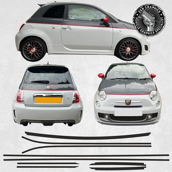Picture of Fiat 500 / 595 Two Tone Paint Pin Stripes / Stickers FACTORY FIT