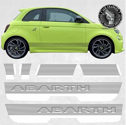 Picture of Fiat Abarth 500e BEV electric side Stripes / Stickers  FACTORY FIT