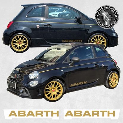 Autocollants Abarth Scorpion Pour Fiat 500/595 - Lot De 2 Stickers Blancs Pour Rétroviseurs Ou Plaques (35x40 Mm)