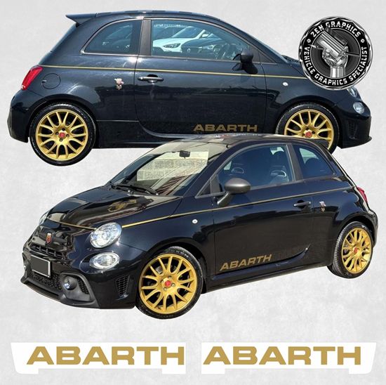 Picture of fiat 595 scorpioneoro replacement Abarth side Decals / Stickers