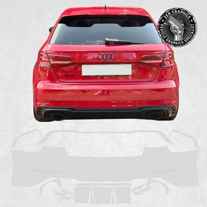 Picture of Audi RS3 2018 - 2020 rear Bumper Pre Cut PPF Protection