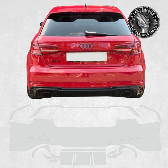 Picture of Audi RS3 2018 - 2020 rear Bumper Pre Cut PPF Protection