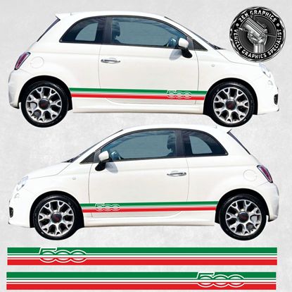 Picture of Fiat 500 Italian side Stripes / Stickers