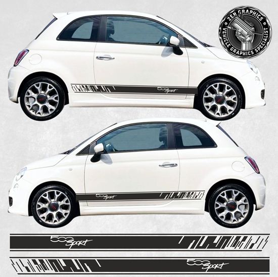 Picture of Fiat 500 Sport side Stripes / Stickers