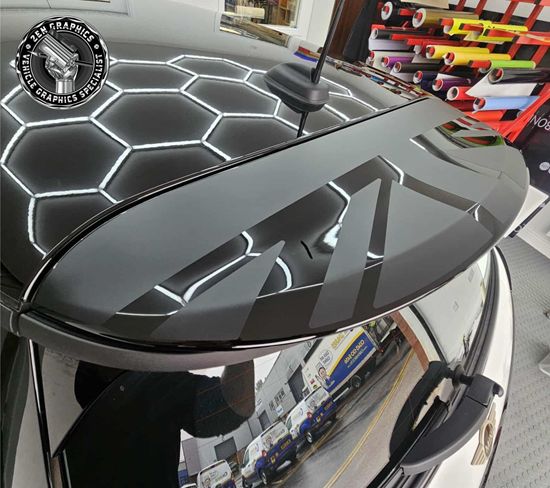 Picture of Mini F66 rear Spoiler Black Jack Decals / Stickers