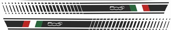 Picture of Fiat 500c Italian side Stripes / Stickers