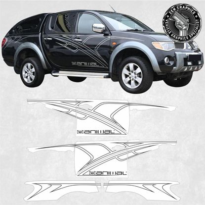 Picture of Mitsubishi L200 2005 - 2015 Animal exact OEM side Graphics / Stickers