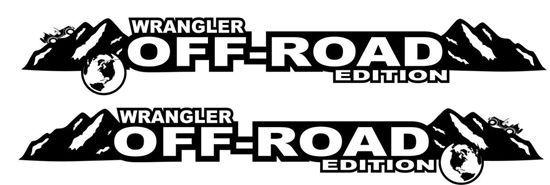 Picture of Jeep Wrangler Off Road side Bonnet Decals / Stickers