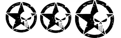 Picture of Jeep Wrangler Punisher Bonnet & Doors Decals / Stickers