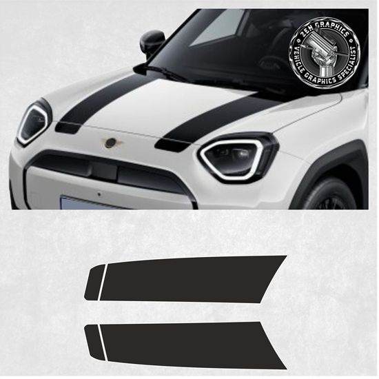 Picture of Mini J05 Aceman Heritage Bonnet Stripes / Stickers