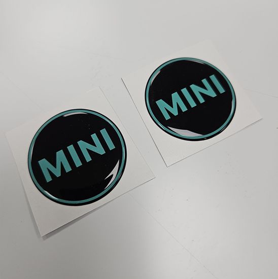 Picture of MINI R55 R56 R57 rear and Bonnet Badge Gel overlays