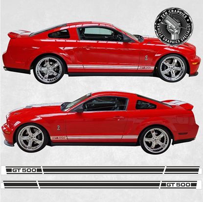 Picture of Ford Mustang Shelby GT500 2007–2009 side Stripes / Stickers