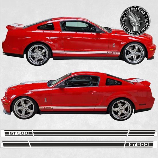 Picture of Ford Mustang Shelby GT500 2007–2009 side Stripes / Stickers