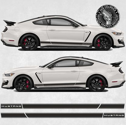 Picture of Ford Mustang GT Gen 6 (S550) 2015 on side Stripes / Stickers