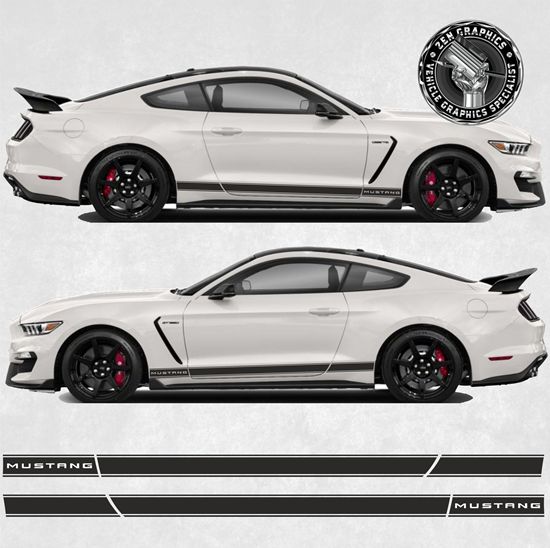 Picture of Ford Mustang GT Gen 6 (S550) 2015 on side Stripes / Stickers