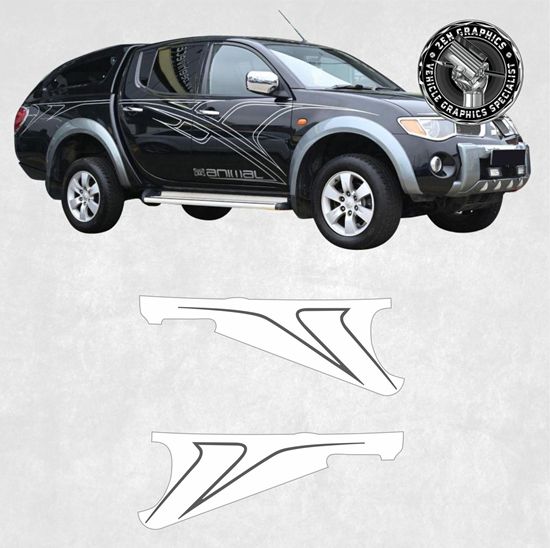 Picture of Mitsubishi L200 2005 - 2015 Animal exact OEM Tailgate Graphics / Stickers