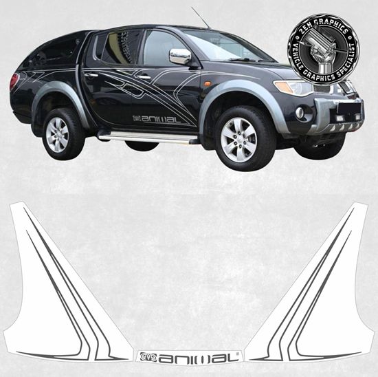 Picture of Mitsubishi L200 2005 - 2015 Animal exact OEM Bonnet Graphics / Stickers
