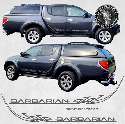 Picture of Mitsubishi L200 Barbarian Tribal side and rear Graphics / Stickers