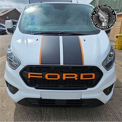 Picture of Transit Custom 2018- 23 Bonnet Stripes / Stickers Exact Factory Fit