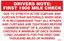 Picture of Deker Trailers replacement 1000 Mile Check Information Decal / Sticker