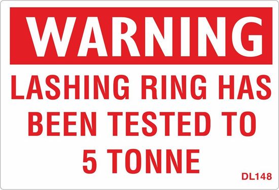Picture of Deker Trailers replacement Lashing Ring Tested Decal / Sticker