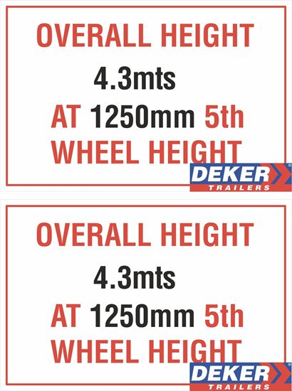 Picture of Deker Artic Trailer replacement Overall Height Decals / Stickers