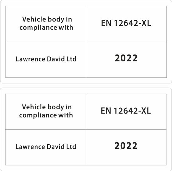 Picture of Lawrence David Artic 2022 Trailer Compliance Decals / Stickers
