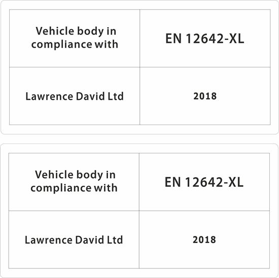 Picture of Lawrence David Artic 2018 Trailer Compliance Decals / Stickers