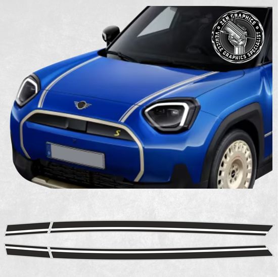 Picture of Mini J05 Aceman Favoured Bonnet Stripes / Stickers