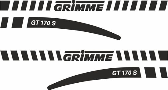 Picture of Grimme GT170S Harvester replacement side Decals  / Stickers