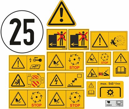 Picture of Grimme 170S replacement Safety Decals / Stickers