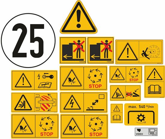Picture of Grimme 170S replacement Safety Decals / Stickers