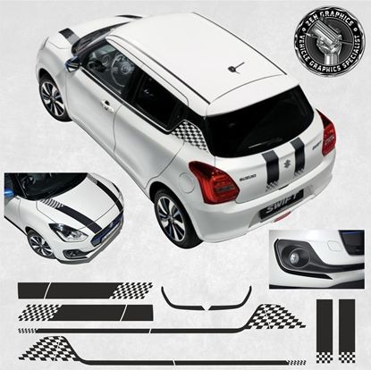 Picture of Suzuki Swift 2006 - 17 full Graphics / Stickers kit