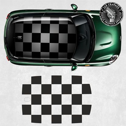 Picture of Mini F56 3 Door Roof Chequer graphic / Sticker