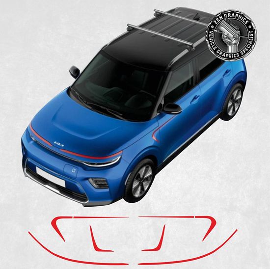 Picture of Kia Soul EV 2019 onwards side boomerang Stripes / Stickers EXACT FACTORY FIT