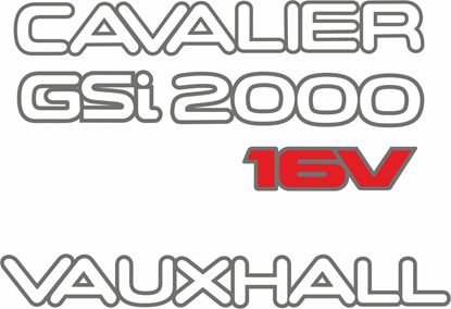 Picture of Vauxhall Cavalier Mk3 GSi 2000 replacement rear Decals / stickers