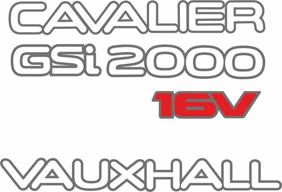 Picture of Vauxhall Cavalier Mk3 GSi 2000 replacement rear Decals / stickers