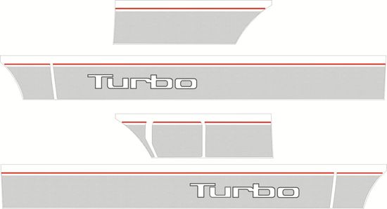 Picture of MG Metro Turbo replica Dark Grey replacement side Stripes / Decals