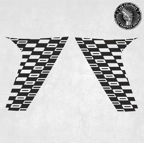 Picture of Mini U25 Countryman JCW C Pillar Black Jack Decals / Stickers