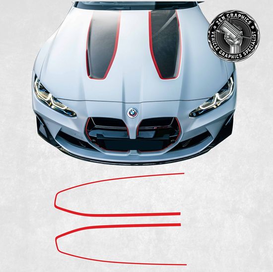 Picture of BMW G82 M4 CSL Bonnet exact OEM Stripes / Stickers