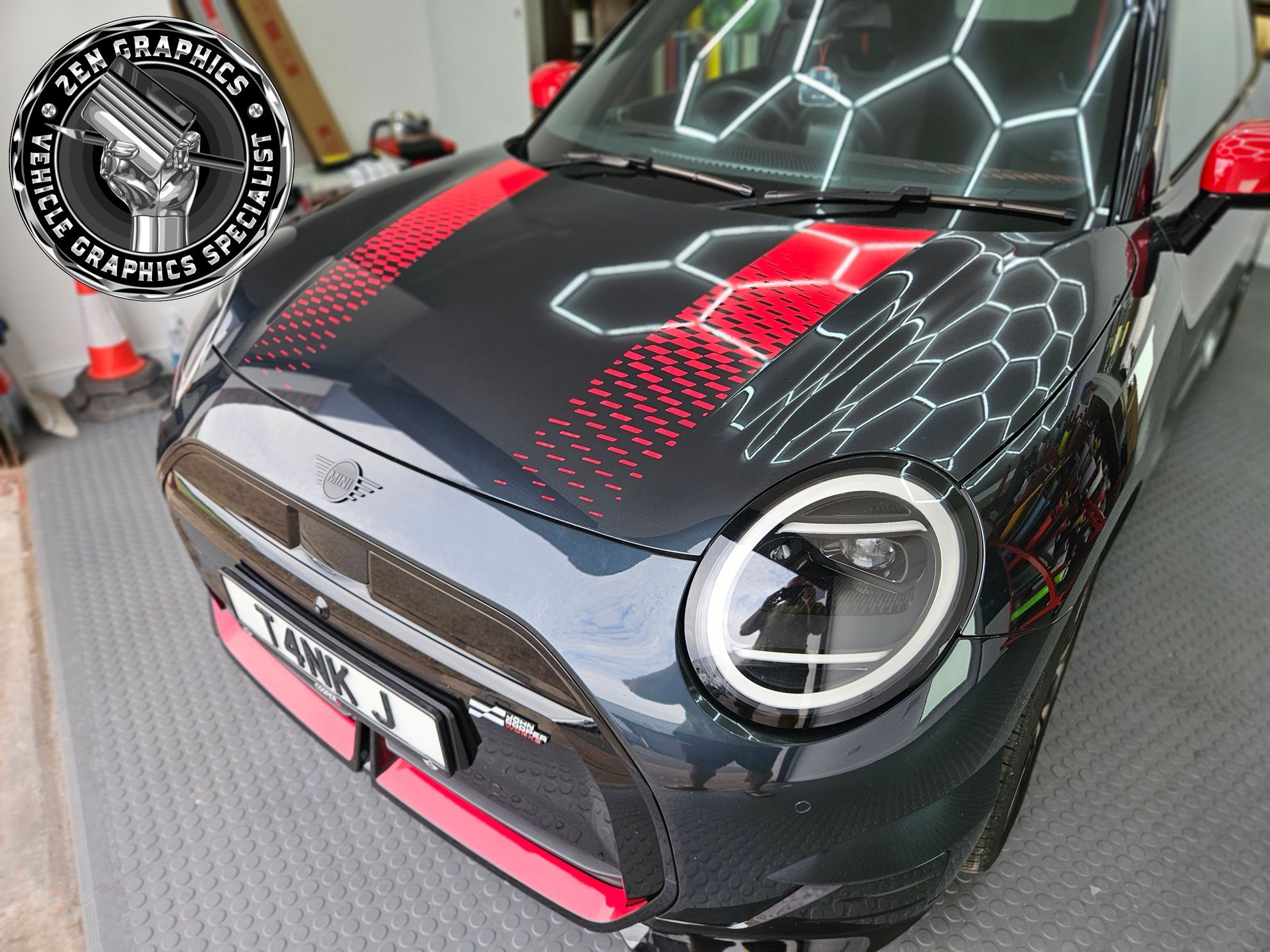 Zen Graphics - Die Cut Mini JCW J01 Electric 2024 onwards Stripes ...